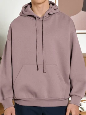 Sinsay - Bluza hoodie comfort fit - różowy
