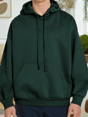 Sinsay - Bluza hoodie comfort fit - zielony