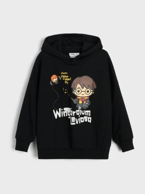 Sinsay - Bluza hoodie oversize z nadrukiem Harry Potter - czarny