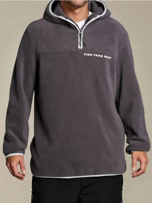 Sinsay - Bluza hoodie - szary
