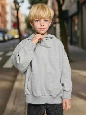 Sinsay - Bluza hoodie - szary