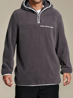 Sinsay - Bluza hoodie - szary