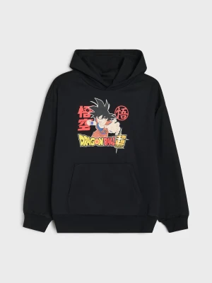 Sinsay - Bluza hoodie z bawełną Dragon Ball - czarny
