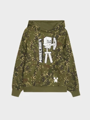 Sinsay - Bluza hoodie z bawełną Minecraft - wielobarwny