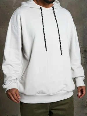 Sinsay - Bluza hoodie z kieszeniami - kremowy