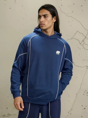 Sinsay - Bluza hoodie z kontrastową lamówką - szary