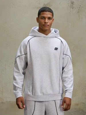 Sinsay - Bluza hoodie z kontrastową lamówką - szary