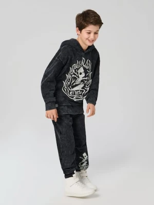 Sinsay - Bluza hoodie z motywem halloweenowym Simpsons - czarny