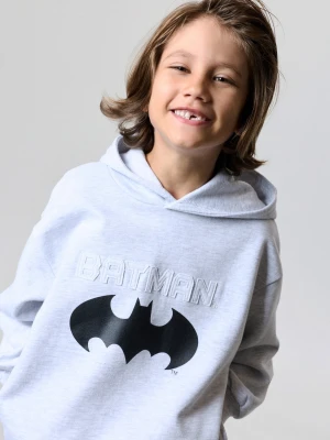 Sinsay - Bluza hoodie z nadrukiem Batman - szary