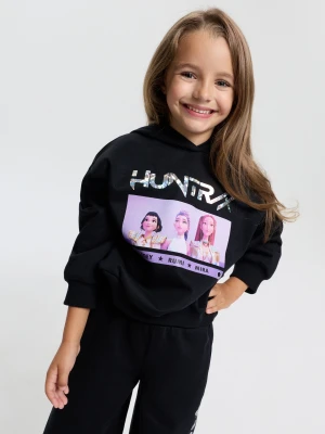 Sinsay - Bluza hoodie z nadrukiem K-Pop Demon Hunters - czarny