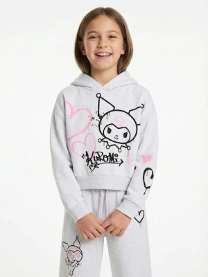Sinsay - Bluza hoodie z nadrukiem Kuromi - szary
