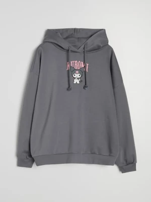 Zdjęcie produktu Sinsay - Bluza hoodie z nadrukiem Kuromi - szary