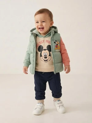 Sinsay - Bluza hoodie z nadrukiem Mickey Mouse - beżowy