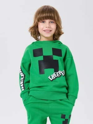 Sinsay - Bluza hoodie z nadrukiem Minecraft - zielony