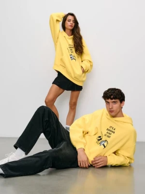 Sinsay - Bluza hoodie z nadrukiem Minions - żółty