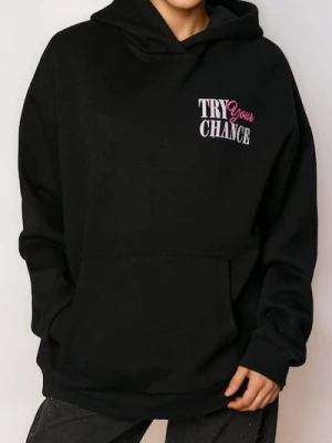 Zdjęcie produktu Sinsay - Bluza hoodie z nadrukiem na plecach - czarny