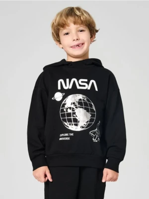 Sinsay - Bluza hoodie z nadrukiem NASA - czarny