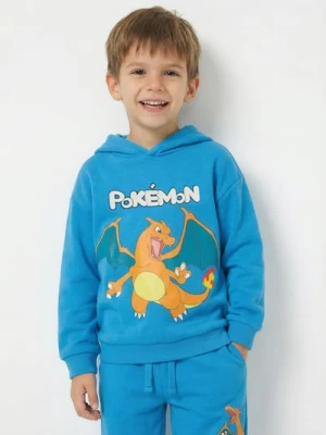Sinsay - Bluza hoodie z nadrukiem Pokemon - niebieski
