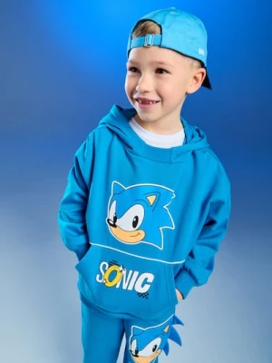 Sinsay - Bluza hoodie z nadrukiem Sonic the Hedgehog - niebieski