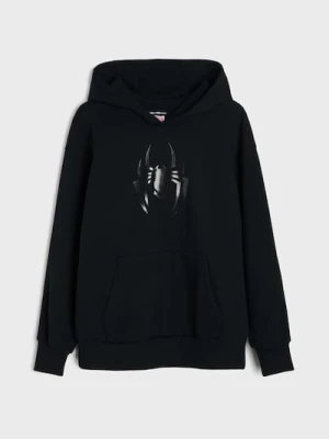 Sinsay - Bluza hoodie z nadrukiem Spider-Man - czarny