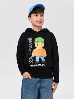 Sinsay - Bluza hoodie z nadrukiem Stumble Guys - czarny