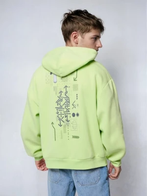 Zdjęcie produktu Sinsay - Bluza hoodie z nadrukiem - zielony