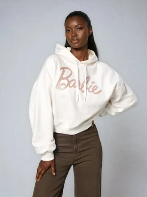 Zdjęcie produktu Sinsay - Bluza hoodie z napisem Barbie - kremowy