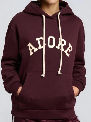 Zdjęcie produktu Sinsay - Bluza hoodie z napisem - bordowy