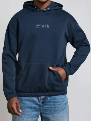 Zdjęcie produktu Sinsay - Bluza hoodie z napisem - granatowy