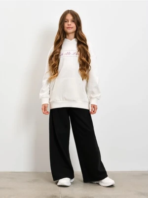 Sinsay - Bluza hoodie z napisem - kremowy