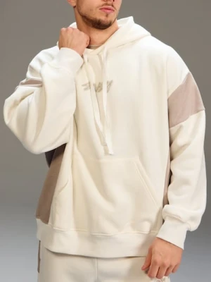 Sinsay - Bluza hoodie z napisem - kremowy