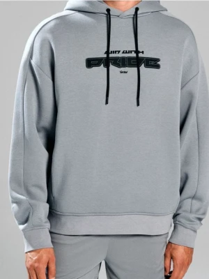 Sinsay - Bluza hoodie z napisem - szary