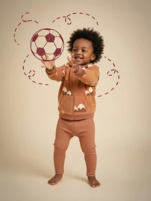 Sinsay - Bluza hoodie ze wzorkiem - brązowy