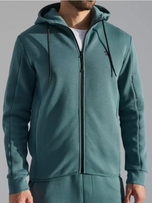Sinsay - Bluza hoodie - zielony