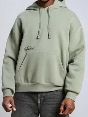 Sinsay - Bluza hoodie - zielony