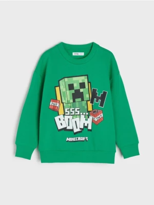 Sinsay - Bluza Minecraft - zielony