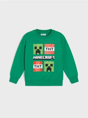 Sinsay - Bluza Minecraft - zielony