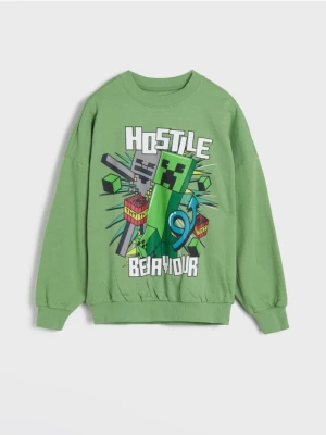 Sinsay - Bluza Minecraft - zielony