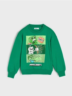 Sinsay - Bluza Minecraft - zielony