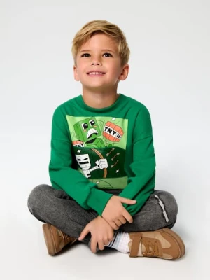 Sinsay - Bluza Minecraft - zielony