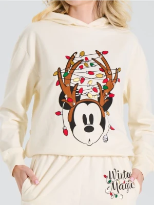 Sinsay - Bluza Myszka Miki - kremowy