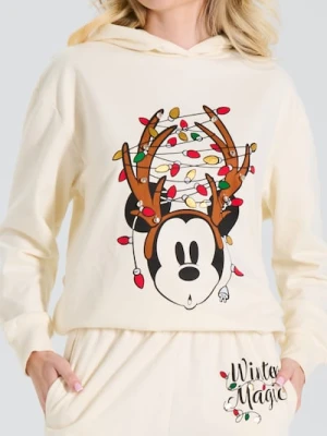 Sinsay - Bluza Myszka Miki - kremowy