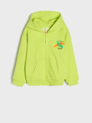 Sinsay - Bluza na zamek oversize - zielony