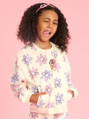 Zdjęcie produktu Sinsay - Bluza na zamek w kolorowe kwiatki - kremowy