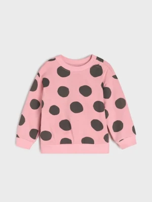 Sinsay - Bluza o szerszym kroju w groszki - różowy