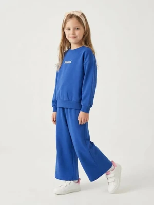 Sinsay - Bluza oversize z bawełną - niebieski