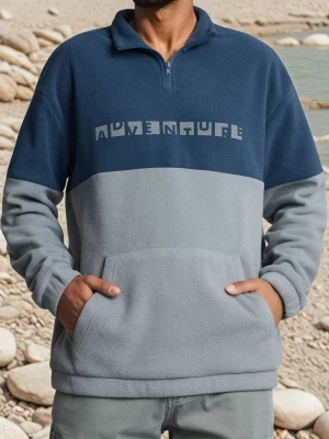 Sinsay - Bluza polarowa - niebieski