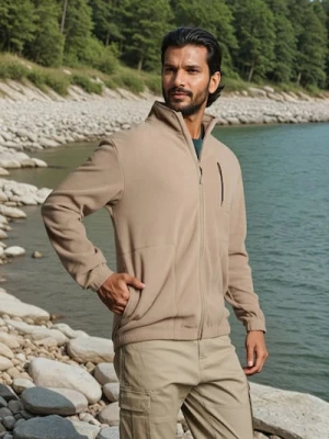 Sinsay - Bluza polarowa z kieszeniami - brązowy