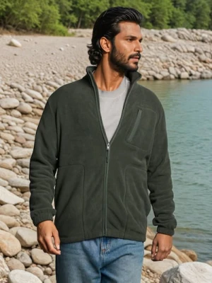 Sinsay - Bluza polarowa z kieszeniami - zielony