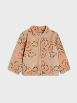 Sinsay - Bluza polarowa z motywem dinozaurów - beżowy